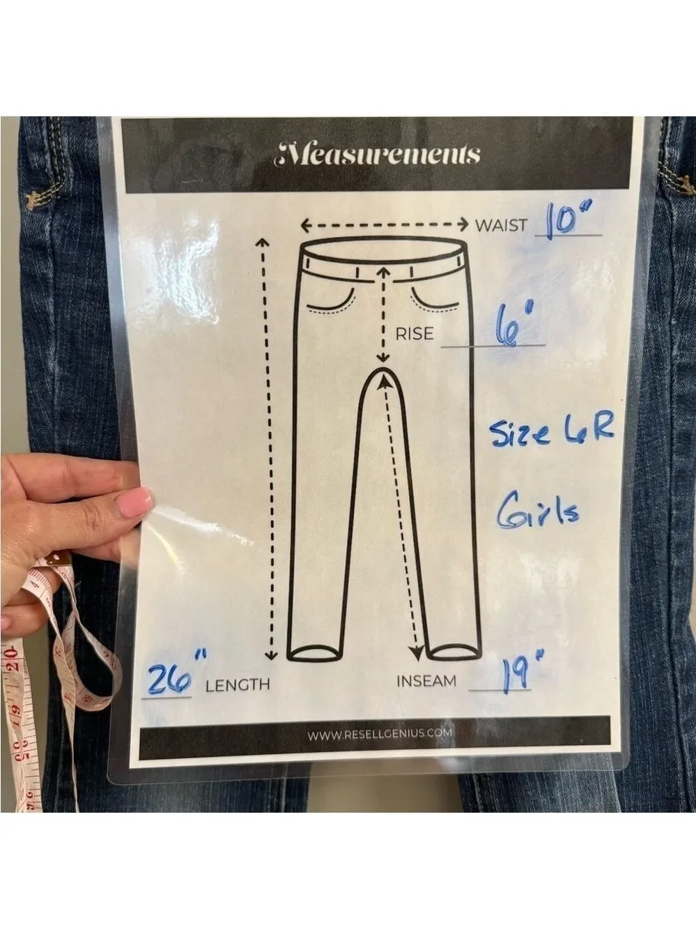 Girls Justice Boot Cut Jeans. Size 6R